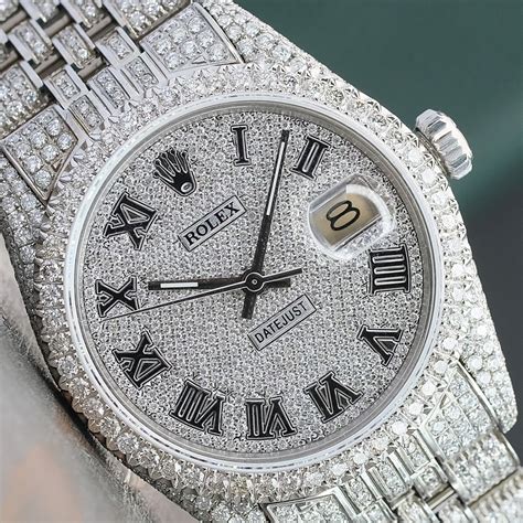 iced fake diamond rolex|fully iced out rolex watch.